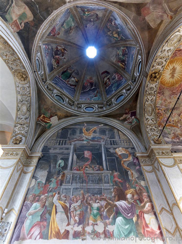 Milan (Italy) - Left wall and dome of the Foppa Chapel in the Basilica of San Marco